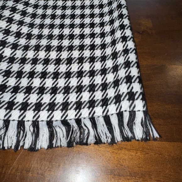 Haggar Women’s Black White Houndstooth 2 Pc Skirt Suit 8 Fringe Hem Zip Jacket - Picture 8 of 11